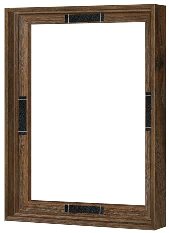 Abtgt 11x14 Canvas Floating Frame with 0.9 Deep, Brown Floater Frame for Canvas Paintings with Adhesive, Vertical or Horizontal Wall Art frame for Prints Oil Painting Diamond Decor, 1 Pack.