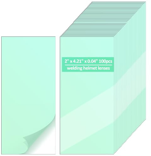 100pcs Welding Lens 2x4.21x0.04Inch Transparent Welding Lens for Hood Accessories - Clear Replacement for Weldings Helmet