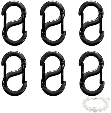 6 Stück Mini Karabiner,Armbander Verschlusse,Kettenverschluss Edelstahl,Kleine Karabinerhaken,Verschlüsse für Armbänder,Schmuck Verschluss,Haltbar,für Handwerklover,Schmuckhersteller und Halsketten