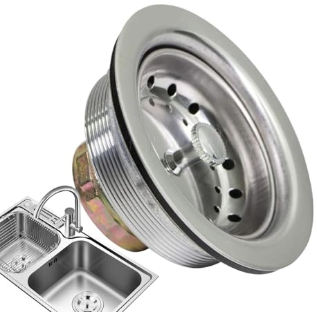 Sink Drain Strainer | Stainless Steel Kitchen Sink Strainer,Removable Drain Assembly Set for Waste Bar Drainage Garbage Leftovers Home