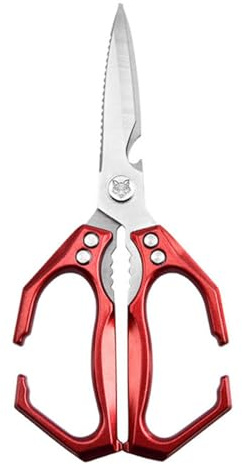 Forbici multifunzionali in lega di alluminio professionali per ossa di pollo e pesce forbici con serrature sicure Design ergonomico squame di pesce rimozione taglierina verdura