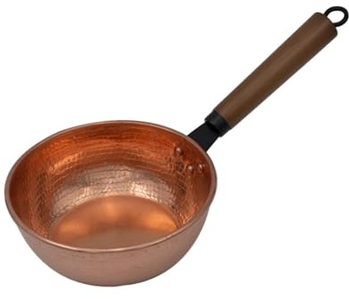 Gcljlmy Cazo para leche, rejilla para calentar la leche, multiusos, con asa, utensilios de cocina, olla de leche, olla de cobre para el hogar, camping, hogar, cocina, mango horizontal