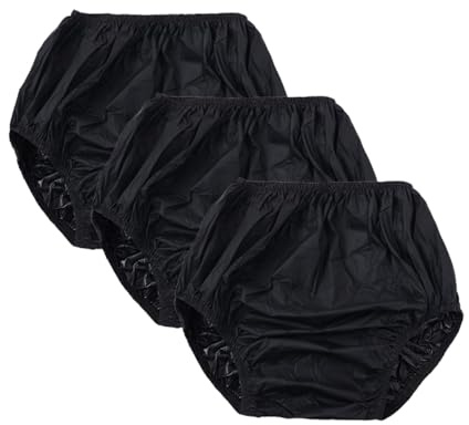 Vattentät blöjöverdrag for vuxna Tvättbar PE Återanvändbar inkontinens(Black,Large)