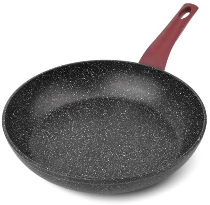 Cotpoly Home TITAN PLUS Daytona Bratpfanne 26 cm – Induktion geeignet, PTFE Antihaftbeschichtung, PFOA-frei, Aluminium-Pfanne, Bakelit-Griff, bis 260°C (24 Cm)