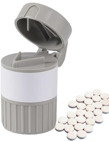 Trituradora de pastillas, Cortador de tabletas,Trituradora divisora de | tabletas con almacenamiento de pastillas - divisora de, trituradora pulverizadora 4 en 1, rebanadora de