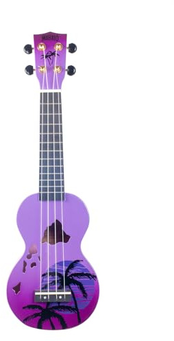 Mahalo Ukuleles Mahalo Designer Series Ukelele, diestro, púrpura ráfaga, soprano (MD1HA ppb)