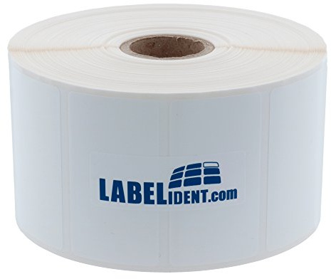 Thermotransfer Etiketten weiß - 70 x 25,4 mm - 3.000 Polyester PET Etiketten für Typenschilder, 25 mm Kern, selbstklebend auf Rolle