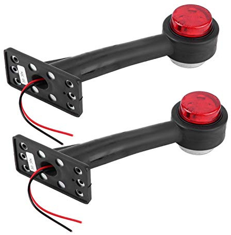 Universal LED Side Marker Indicator Lights 2Pcs 12 LED 12V-24V Elbow Lamp for Car Truck (X2)