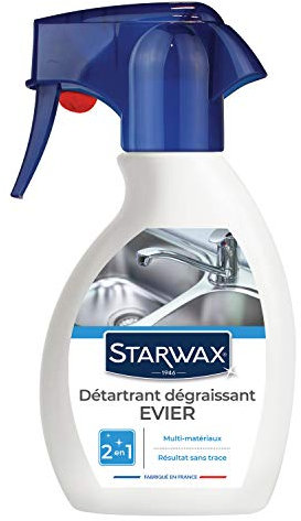 STARWAX Détartrant Dégraissant pour Évier - 250ml - Idéal pour Éliminer le Tartre et la Graisse dans les Éviers