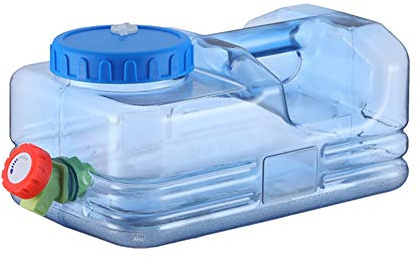 ProsperveilUK Wasserkanister,5-15L Wasserbehälter mit Hahn,Wassertank Camping mit Griffen,Wasserspender mit Wasserhahn,Trinkwasserkanister Camping,Getränke Wasserkanister,Lebensmittelecht (5.5L)