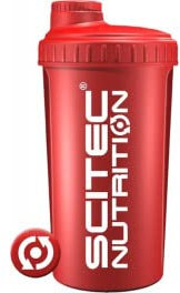Scitec Nutrition Shaker, Batidora de proteínas, sin BPA, 700 ml, MAD Rojo