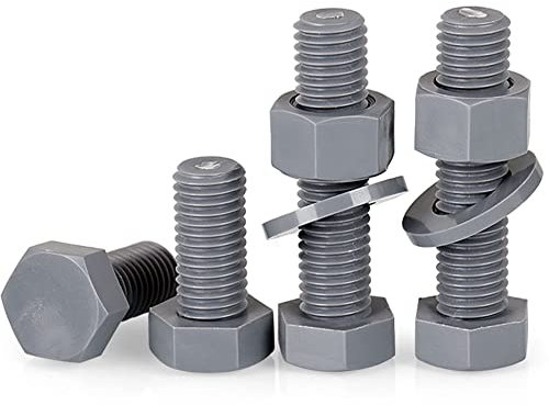 10-teiliges graues PVC-Außen-Sechskant-Set, für Verriegelungsgeräte, feste mechanische Formenherstellung. M8 x 90 mm