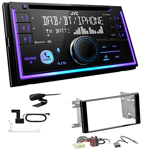 JVC KW-DB95BT 2-DIN Autoradio CD-Receiver Digitalradio DAB+ Bluetooth USB passend für Subaru Impreza 2007-2012 Klavierlack schwarz