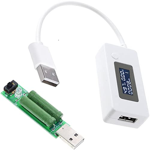 DAOKAI Usb Tester Power Meter Mini LCD Digital Display USB Current Voltage Detector Real-time Monitoring High Precision Socket Tester, For Phone Power Bank