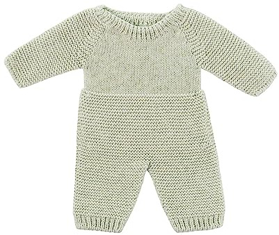 Miniland Strickpyjama, grün, für 32cm Puppen recycelten Fasern. Miniland Dolls