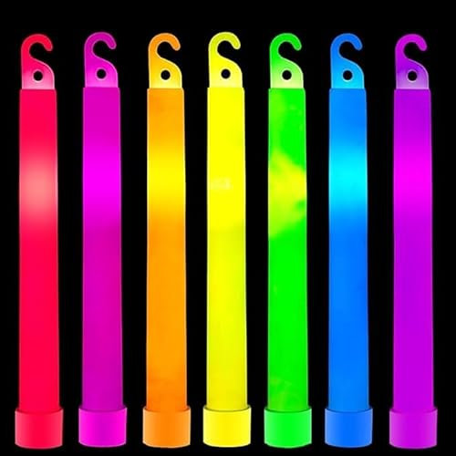 PartySticks Lot de 12 bâtons lumineux d'urgence verts (15.2 cm, lot de 12) de qualité militaire Bâtons lumineux tactiques en vrac pour équipement de survie, camping, pannes de courant
