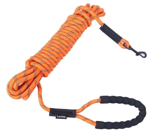 Loutep Trainingsleine für Hunde, 3 m, 5 m, 10 m, 15 m, 20 m, 25 m, 30 m, lange Leine