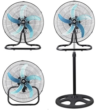 Generico Ventilatore 3 in 1 a piantana parete tavolo terra 5 pale 3 velocità 65 WATT