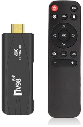 TV98 RK3228 4K HD BT TV Stick Android 12.1 OS 16+256GB TV Box Support 2.4G 5G WiFi