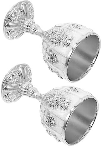 TOPBATHY 10 Stk Europäisches High-End Weinglas geprägter Weinkelch geprägte Gläser weisweinglasser glühweinbecher Espressotassen Weingläser Party-Weinhalter Retro-Weinbecher Zinklegierung