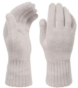 Ander Handschuhe Damen mit Manschetten aus 100% Merinowolle - Handschuhe Winter Einheitsgröße - Flexibles und Angenehm Anzufassendes Material