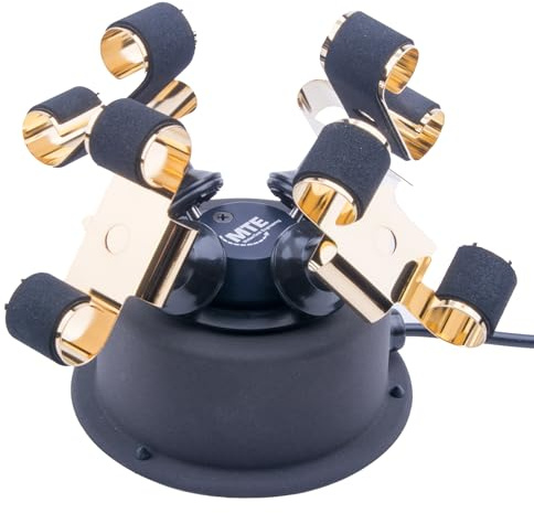 MTE Bewegungstechnik Uhrenbeweger (WTS 4 Anthrazit) bis zu 4 Uhren – Elektronisch gesteuerte Rotation und Pausen – Uhrenbeweger für Automatikuhren – leiser Watch Winder – Made in Germany