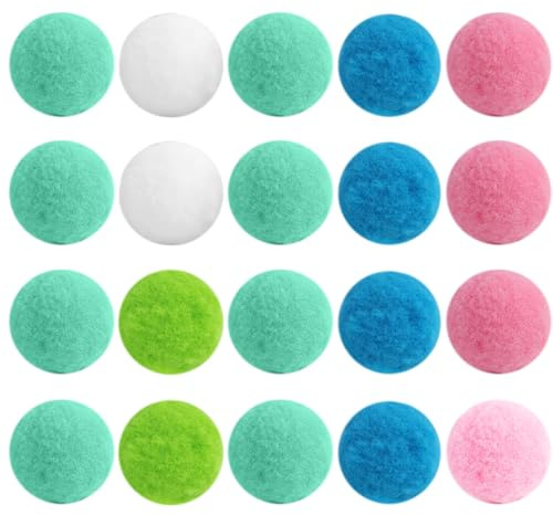 20 PCS Pelotas De Juguete para Gatos, Pompones para Gatos, Pelota Interactiva para Gatos, Pelotas Grandes de Felpa, Juguetes Interactivos Suaves para Gatitos, Bolas Peludas para Juego y Diversión