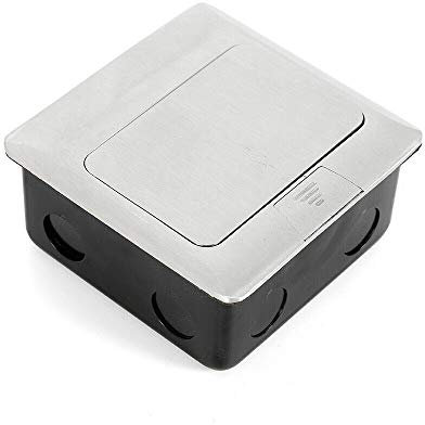 ‌Profi 2-fach Bodensteckdose Aluminium Tischsteckdose 220-250V IP44 Industrielle Steckdose für Werkstatt, Büro und Haushalt‌, ‌Aluminium Profi Doppelsteckdose 2-fach