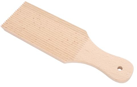 2 Pcs Gnocchi Boards Handcrafted Wooden Butter Paddles for Shaping Cavatelli, Macaroni, and Tortellini Pasta with Built-in Handle, Deep Stamp Grooves, Authentic Italian Flavors,