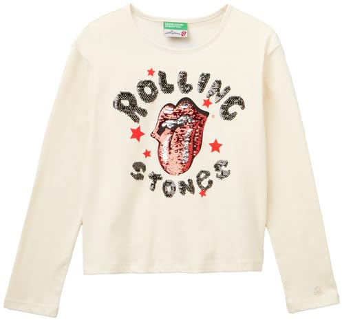 United Colors of Benetton T-Shirt M/L 3atnc10ri Camiseta, Beige, 170 cm para Niñas