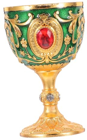 Cabilock Cáliz Vintage De Aleación De Zinc Irrompible, Copa Medieval Dorada Estilo Retro, para Cócteles y Reuniones Familiares, Decoración Elegante para Fiestas y Bares