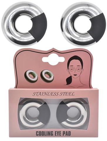 Eisbeutel aus Edelstahl für dunkle Kreise – Edelstahl-Eisbeutel zum Entfernen von dunklen Kreisen, Augenbeutel, Hautpflege-Werkzeug, glattes, ergonomisches Gesichtspflege-Werkzeug für Frauen, Mutter
