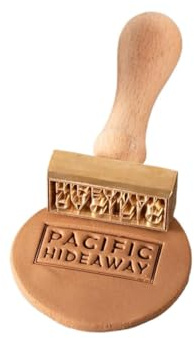Sello de logotipo personalizado: sellos de arcilla personalizados, diseños de logotipo altamente detallados, sello de latón hecho a mano, herramientas de cerámica para manualidades de galletas de