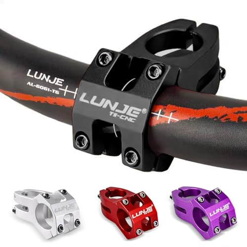 Mountain bike stem - durable lightweight alloy bike stem, The stem is suitable for most bicycles, road bikes, mountain bikes, BMX bikes, fixed gears, and other bicycles (Black)