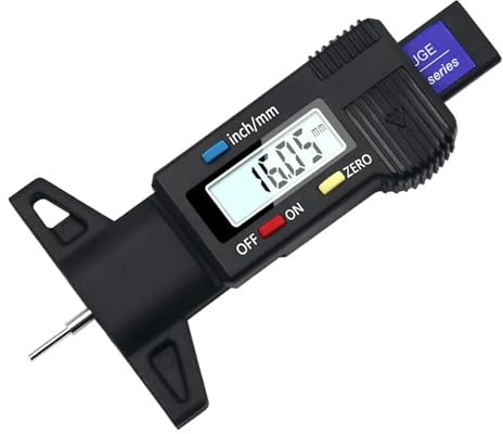 Digitale For Pneumatici For, Misuratore Di Profondità Del Battistrada, Strumento, Misuratori Spessore, Pastiglia Freno, Monitoraggio Dei Misurazione Di Precisione(Black)