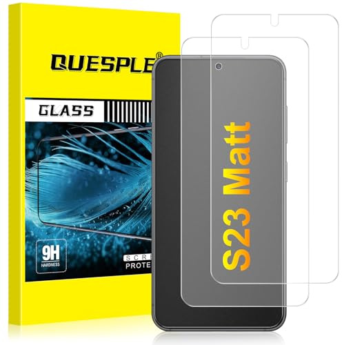 QUESPLE [2 Stück] Matt Panzerglas für Samsung Galaxy S23, Anti-Fingerabdruck, Blendschutz Matte Schutzfolie, Anti-Kratzen, Fingerabdruck-ID Unterstützen, Ultra-Klar Displayschutzfolie