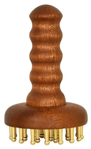Massagekamm, Meridian-Massagebürste, Messingzähne, Gua-Sha-Bürste für Körper und Gesicht, Lymphdrainage, wiederverwendbarer Cellulite-Kamm zur Selbstpflege
