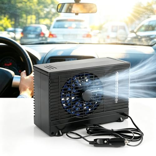 Condizionatori D'aria per Furgone, Condizionatore D'aria Portatile da 30W con Impostazioni Multiple di Velocità del Vento, Protezione di Spegnimento Automatico, Basso Rumore, per Veicoli, Auto
