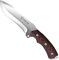 IFIELD - Überlebensmesser Jagdmesser Gürtelmesser Outdoor Camping Messer mit rotem Micarta-Griff und 440C Klingenstahl, 58/60 HRC