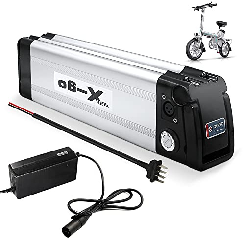 X-go 36V 10AH Batería para Bicicleta Electrica 360WH Batería Iones de Litio Li-Ion Recargable E-Bike y Cargador para Motor 50W--350W (36V 10Ah 4port )