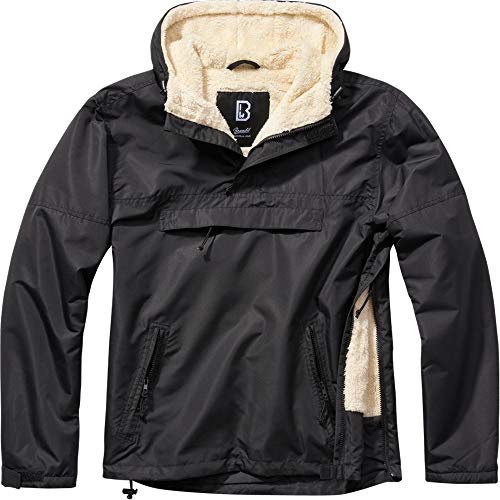 Brandit Windbreaker Sherpa, storlek S till 5XL, svart, S