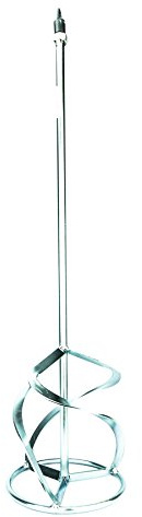Toolty Professional Mixing Paddle 120 x 750mm - M14 Thread - Galvanized Mixer, Whisk, Stirrer - Negative 3-Blade - for Plaster, Gypsum, Adheives, Concrete, Cement, Glue, Paint, DIY - TLTY-1679P