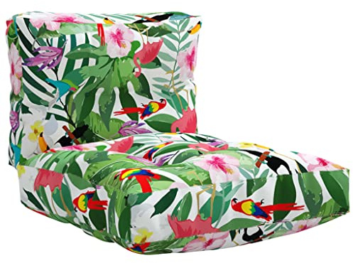 vidaXL Coussins de Palette Lot de 2 Multicolore Tissu
