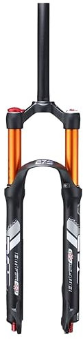 LvTu MTB Vorderrad Feder Gabel 26 27.5 Luft, 1-1/8 Gerade, Manuelle Sperrung, 9mm QR, Federweg 120mm, Schwarz (Size : 26 inch)