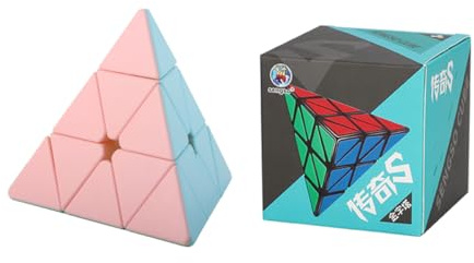Shengshou Magic Puzzle Cube Pastell Farben, Aufkleber ohne Aufkleber, Macaron Serie Multicolor 3D Würfel Spielzeug (9.8cm Pyramide Dreieck Pyraminx Puzzle Cube)