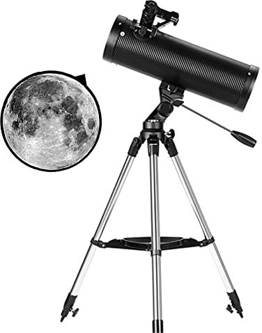 CCKUHN Professionelles astronomisches Teleskop, 500 x 114 mm hochauflösendes Hochleistungs-Spiegelteleskop, für Schüler, die im Freien Sterne beobachten