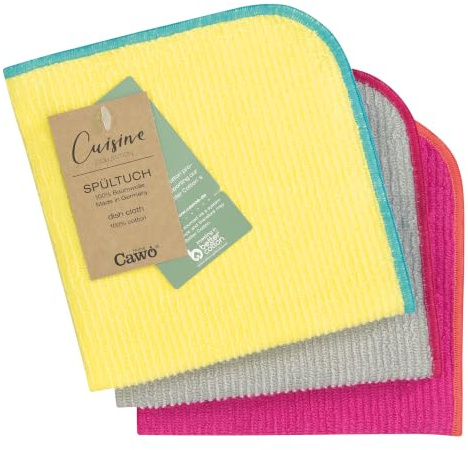 Cawö Spültücher Trio 550 3er Set Lemon/pink - 52