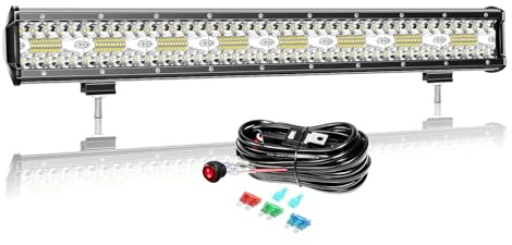 AUXTINGS 57 cm 480 W Barra LED 4x4 con cableado, foco e inundación Rampa LED 12 V 24 V impermeable Bar LED luces faro de trabajo LED proyector para SUV coche camión tractor Quad vehículo barco barco