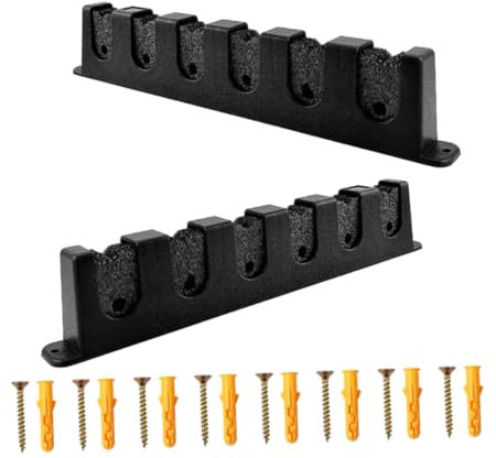 BESPORTBLE 1 Satz Angelrutenhalter Angelruten-aufbewahrungsregalhalter Sockelständer Garagenlagerregal Wandhalterungen Angelruten-zubehör Rutenhalter Zur Wandmontage Perlenbaumwolle Black
