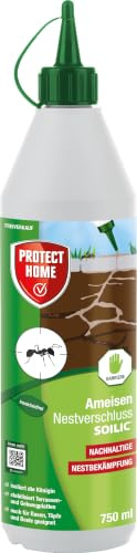 PROTECT HOME Ameisen Nestverschluss, insektizidfreies und natürliche Bekämpfung von Ameisennestern unter Terrassenplatten, in Beeten oder dem Rasen, 750 ml Flasche